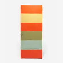 custom door from the Rand House by Paul Rand, c. 1951, lacquered wood, brass, sold Sep 2018