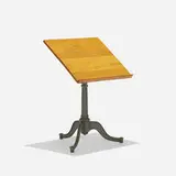 Industrial, drafting table, c. 1915, enameled steel, oak