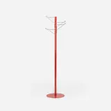Postmodern, coatrack, c. 1980, enameled steel, chrome-plated steel