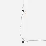 Parentesi floor lamp by Achille Castiglioni and Pio Manzu, 1970, rubber, chrome-plated steel, steel wire, sold Sep 2018
