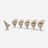 Verner Panton, Cone chairs, set of six