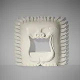fireplace surround by Pedro Friedeberg, c. 1970, carved and lacquered wood, enameled steel, painted ceramic, sold Jul 2018