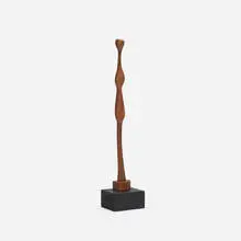 Modernist, Untitled, c. 1950, carved walnut, stained pine