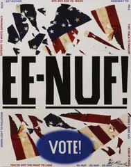 Untitled by Ed Ruscha, b.1937) 'EE-NUF!' offset lithograph in colours, sold Apr 2021