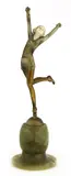 Stefan Dakon, Stefan Dakon (Austrian, 1904, a cold-painted bronze and ivory figure of a dancer