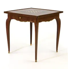 Jules Leleu, Jules Leleu (French, 1883, an Art Deco rosewood and marquetry games table