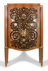 Jules Leleu, Jules Leleu (French, 1883, an Art Deco ‘Feux d’artifice’ (Fireworks) rosewood and marquetry cabinet