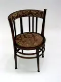 Vienna Style, a stained beech tub chair,, a stained beech tub chair,