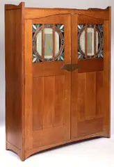 George Walton, An oak wardrobe,, An oak wardrobe,