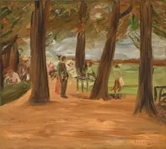 Biergarten – Restaurationsgarten by Max Liebermann, 1900, Öl auf Leinwand. Doubliert, sold Nov 2014