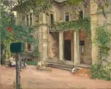 Max Slevogt, Landhaus in Godramstein mit Kindern