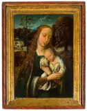 Maria mit dem Kinde by Meister von Frankfurt, Um 1510, Öl auf Eichenholz, sold Jul 2015