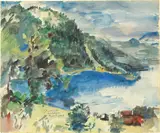 Lovis Corinth, Walchensee, 1924, Aquarell auf Papier