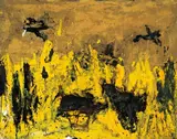 Ceres by Emil Schumacher, 1995, Mischtechnik auf Leinwand, sold Nov 2009