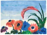 Emil Nolde, Ananasblüte und Anemonen“. Nach 1950