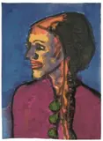 Frauenkopf by Emil Nolde, Aquarell und Tuschpinsel auf Papier, sold Nov 2008