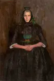 Carl Ludwig Noah Bantzer, Kathche Dörrbecker („Bildnis eines hessischen Bauernmädchens“), 1897, Öl auf Leinwand