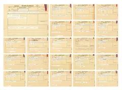 On Kawara, I AM STILL ALIVE, 19.02.1971, 05.36 Uhr / 24.02.1971, 00.07 Uhr / 28.02.1971, 18.45 Uhr / 02.03.1971, 12.48 Uhr / 06.03.1971, 05.49 Uhr / 10.03.1971, 00.47 Uhr / 12.03.1971, 08.20 Uhr / 17.03.1971, 07.18 Uhr / 20.03.1971, 12.55 Uhr / 23.03.1971, 23.50 Uhr / 27.03.1971