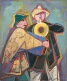Musikanten by Karl Hofer, 1953, Öl auf Leinwand, sold Nov 2015