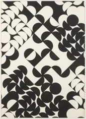Zdeněk Sýkora, Black and White Texture, 1970, serigraphy, paper