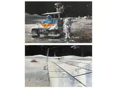 Teodor Rotrekl, Conquerors of the Solar System, 1988, gouache, watercolour, paper