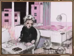 Josef Bolf, A Lonely Evening II, 2007, acrylic, ink, canvas