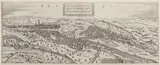 Frans Hogenberg, Renaissance View of Prague, 1580, copper engraving, paper