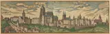 Frans Hogenberg, Emperor Palace in Prague, 1596, coloured copper engraving, paper