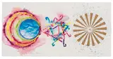 James Rosenquist, Jet Engines and Dinner Triangles, 1977, Gouache and charcoal with newsprint collage on paper