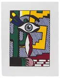 Roy Lichtenstein, American Indian Theme III (from American Indian Theme Series), 1980, 5-color woodcut on handmade Suzuki paper