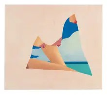 Tom Wesselmann, Seascape Dropout, 1982, Woodcut on Kizuki Hosho handmade paper
