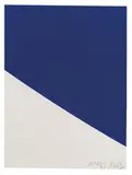 Blue Curve by Ellsworth Kelly, 1999, 1-color lithograph on Rives BFK paper, sold Feb 2018
