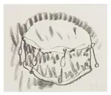 Claes Oldenburg, Soft Snare Drum, 1995, Charcoal on paper