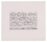 Wayne Thiebaud, Eyeglasses, 1994, Color hardground etching with drypoint on Somerset Textured White paper