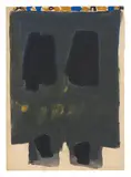 Untitled (Madrid) by Emerson Woelffer, 1958, Oil on paper, sold Feb 2018