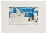 Richard Diebenkorn, Blue Softground, 1985, Color softground etching with aquatint on paper