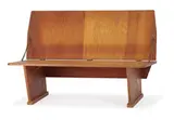 Frank Lloyd Wright, Double high bench, 1951 for the First Unitarian Society, Wisconsin