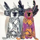 Kachina Dolls (from Cowboys and Indians) by Andy Warhol, 1986, Color screenprint on Lenox Museum Board, sold Oct 2017