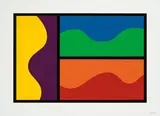Sol LeWitt, Colors Divided by Wavy Lines, 1999, The complete set of 3 silkscreens on Arches 88 paper