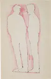 Andy Warhol, Two Male Figures, Full Figure, c. 1957, Ink and tempera on paper