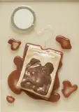 Claes Oldenburg, Teabag (from 4 on Plexiglas), 1966, Laminated vacuum-formed vinyl, screenprinted vinyl, felt, and Plexiglas with rayon cord