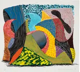Going Out (from Some New Prints) by David Hockney, 1993-1994, 26-color lithograph and screenprint on Arches 88 paper, sold Oct 2017