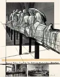 Christo, Wrapped Statues, Project for Die Glyptothek, Munchen, 1988, Screenprint with collage on Arches Cover paper