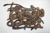 John Mason, Untitled (Wall relief), Glazed ceramic mounted to wooden backing board
