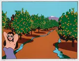 Ken Price, Detective Room; Orange Grove (from The Plain of Smokes) (2), 1981, Color screenprint on Arches 88 paper
