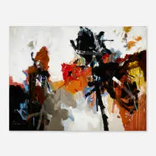 Abstract #397 by Sidney Gross, 1960, oil on canvas, sold Dec 2023