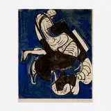 Hans Hofmann, Composition in Blue, 1952, screenprint in colors with gouache additions
