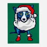 Ho Ho Ho by George Rodrigue, 2000, screenprint in colors, sold Dec 2023