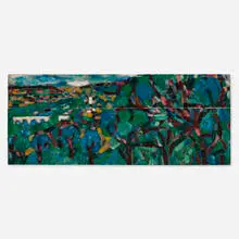 Jan Müller, Aquaduct, 1953-55, oil on constructed panel