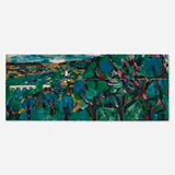 Jan Müller, Aquaduct, 1953-55, oil on constructed panel